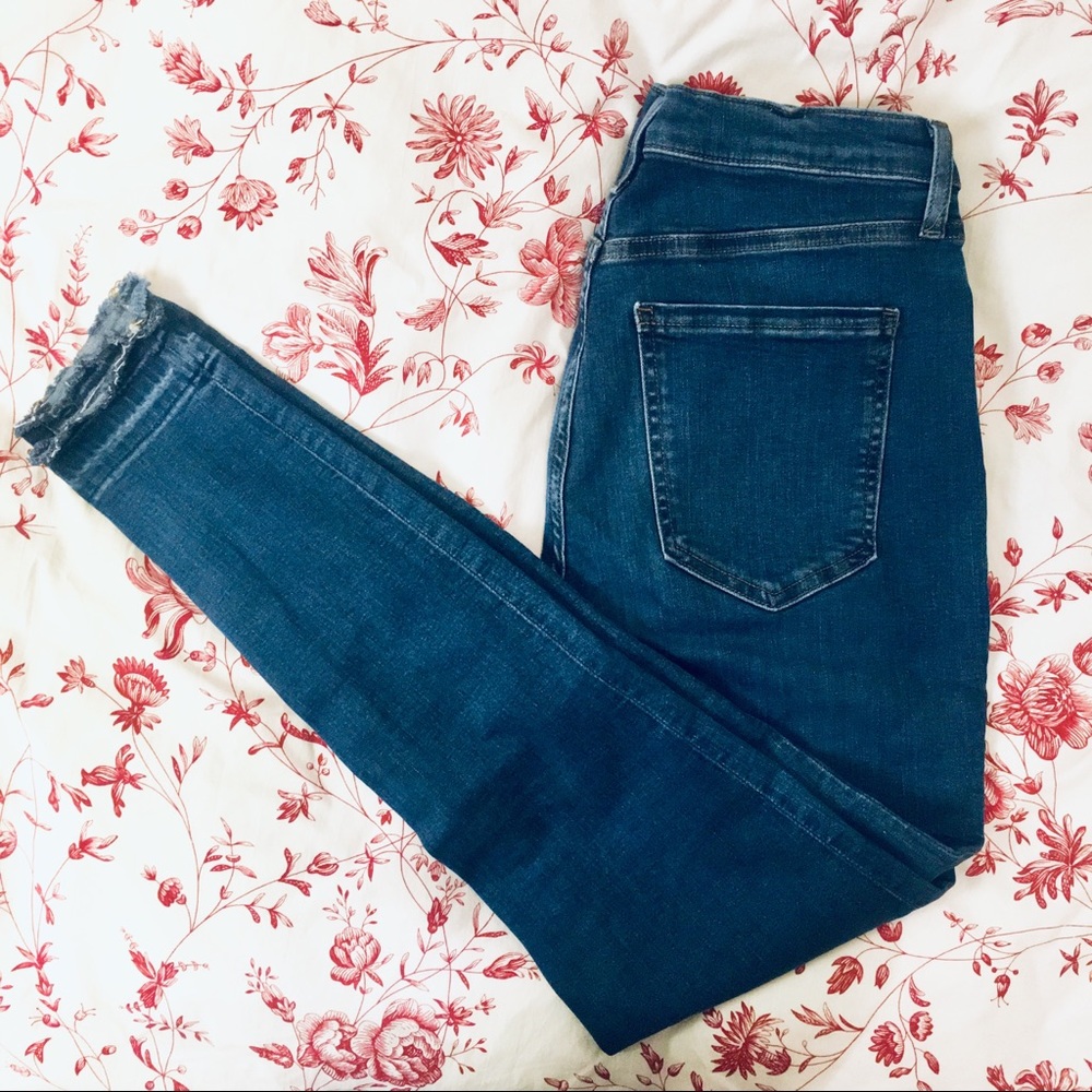 BR Devon light wash high rise legging fit jeans